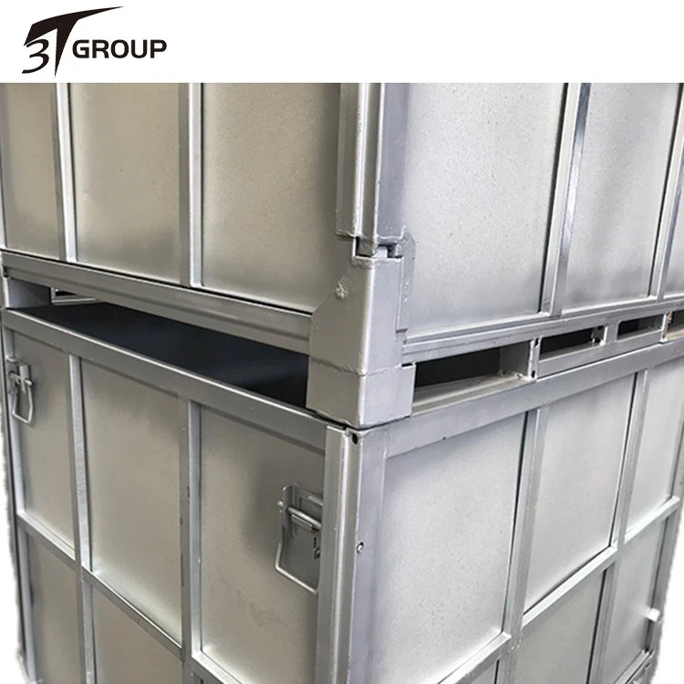 China Industrial Collapsible Large Metal Steel Pallet Box
