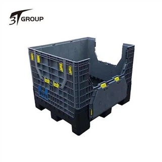 Тежка сгъваема пластмасова кутия за палети от Hdpe за обръщане